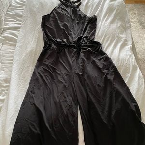 Athleta Black Sol Wide Leg Capri Romper